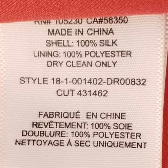 Joie Silk Midi Dress Red Floral Boho Tiered Keyhole Lined | Size M - Picture 6 of 6